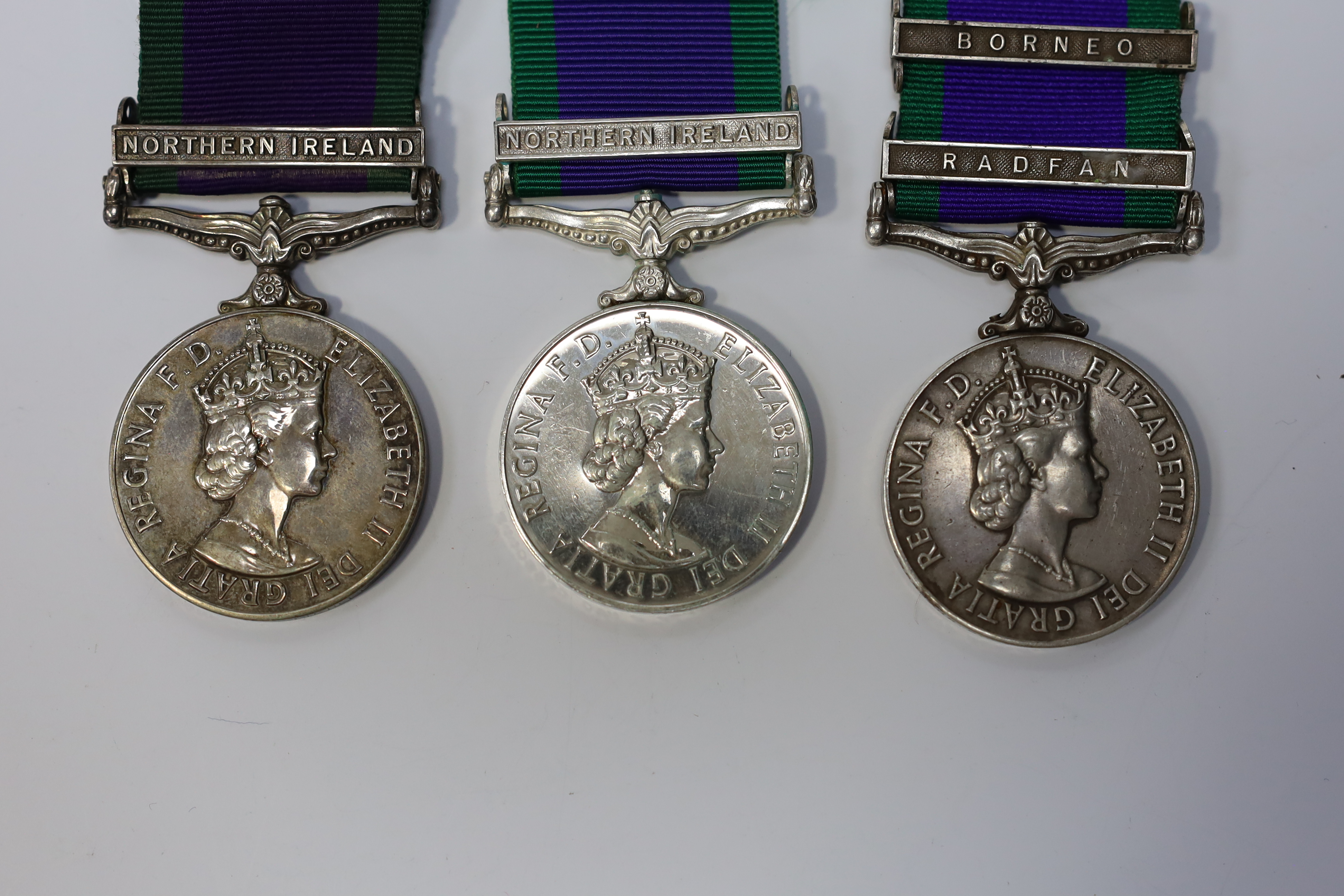 Three ERII Campaign Service Medals